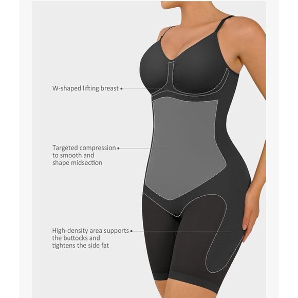FeelinGirl Shapewear Bodysuit for Women Tummy Control Body Shaper Seamless Shape - Picture 3 of 5